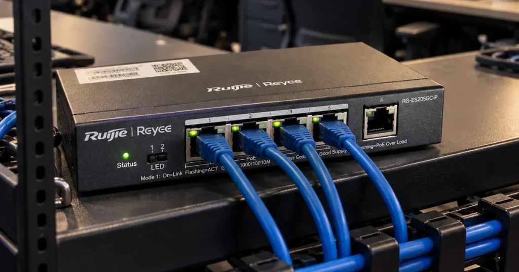 O que é um switch PoE e como ele simplifica a instalação de câmeras, telefones IP e pontos Wi-Fi?